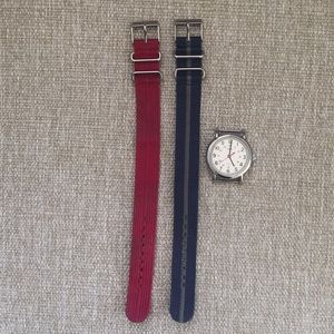 🎉Final Price🎉Timex Weekender watch with 2 bands!